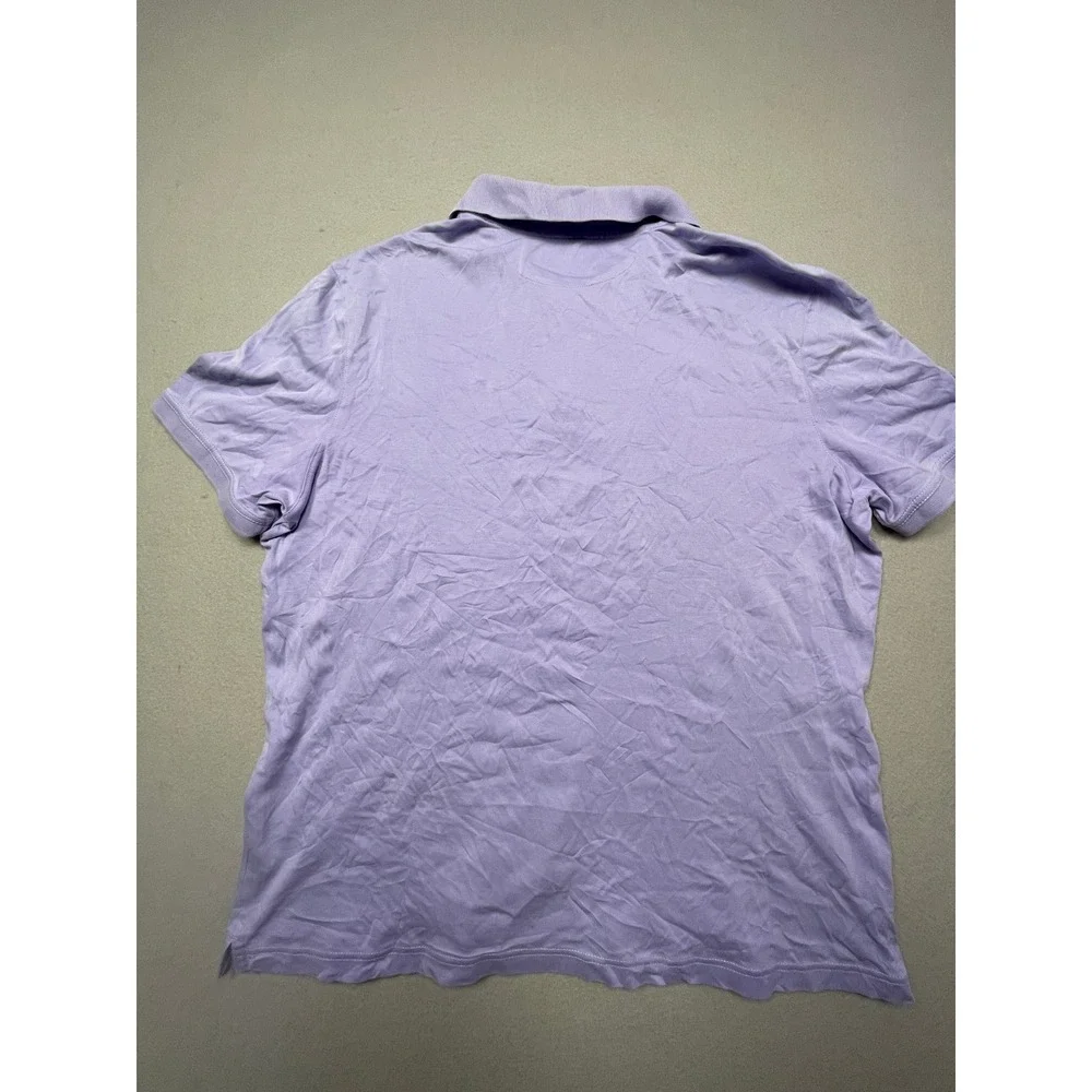 Banana Republic Polo Luxury Touch Cotton Purple Large Mens